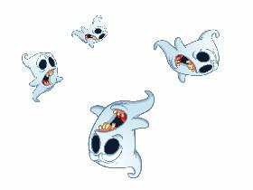 spooky ghost face sim.