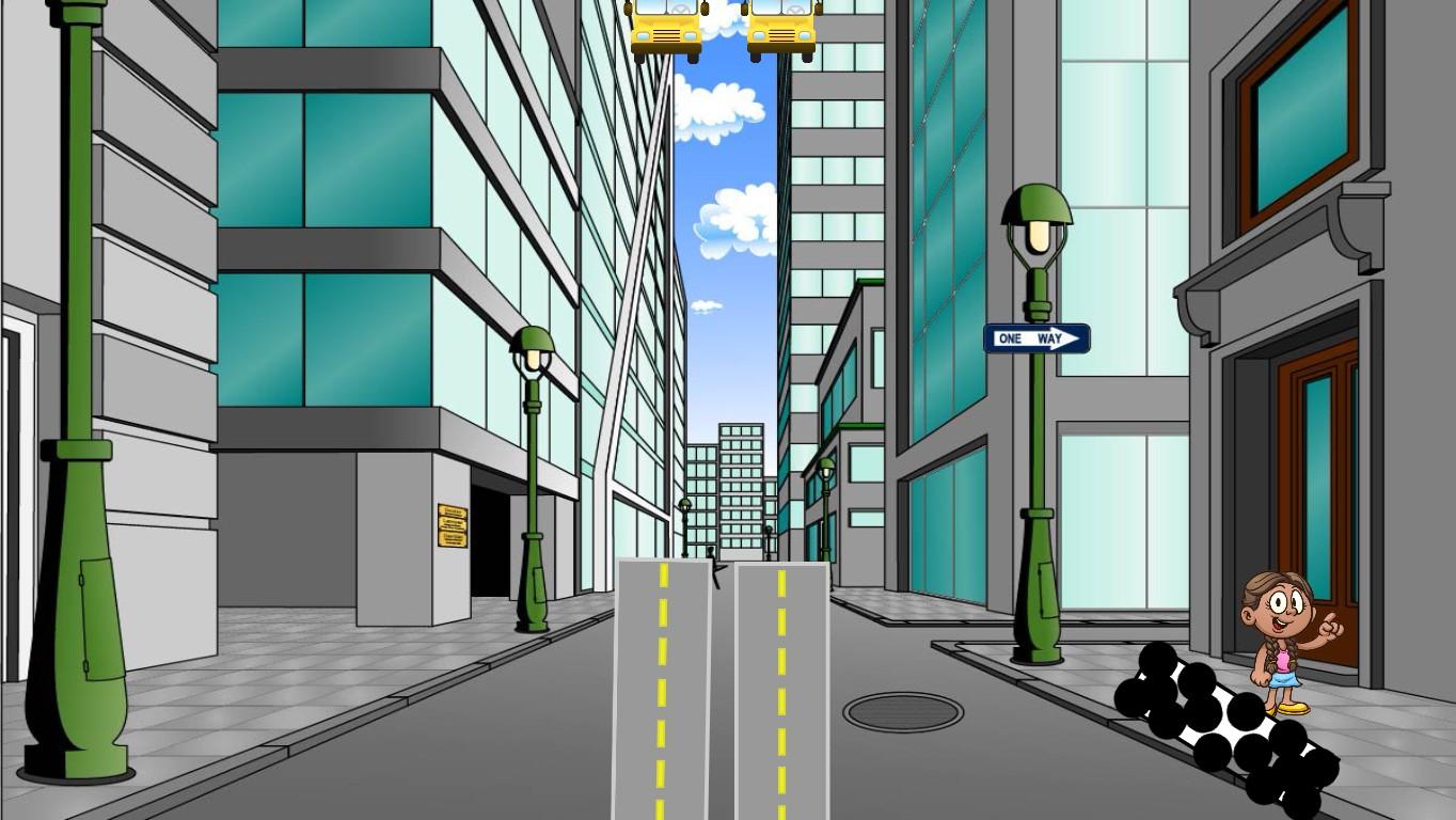 crossing the road animacion