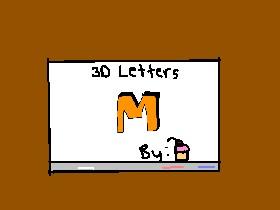 3D letters A-M
