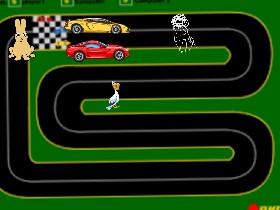 car track whith bunny