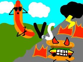 Sawsage vs Hamburger 1