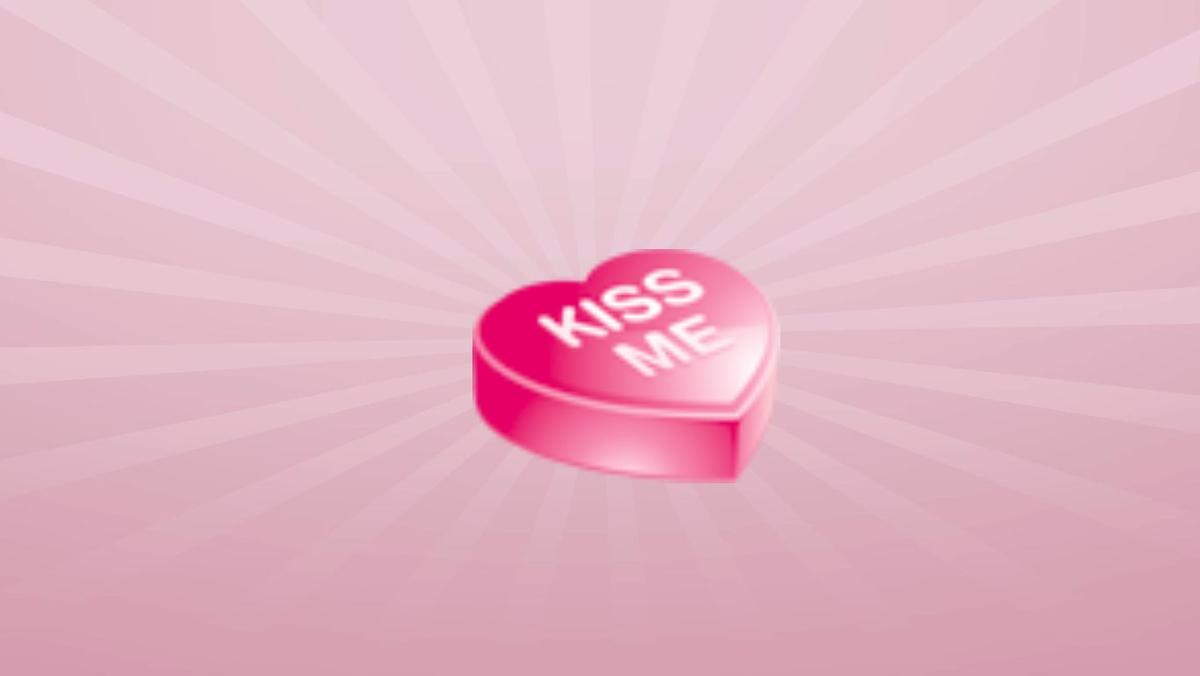 Candy Heart THAT SAYS KISS ME