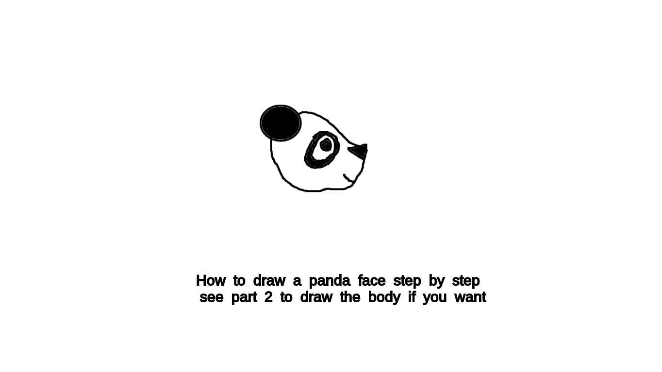 Draw a panda part 1-the face, level easy-ish