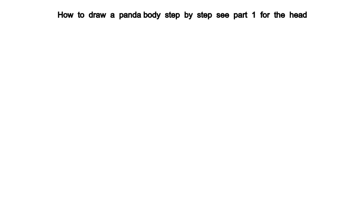 Draw a panda-part 2, the body