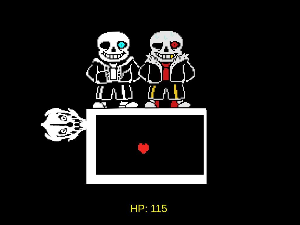 underfell sans fight and ut papyrus