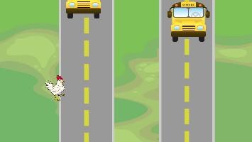 cross the road (click the chicken)