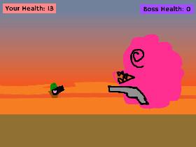 Cannon Cactus vs. Evil Blob boss battle