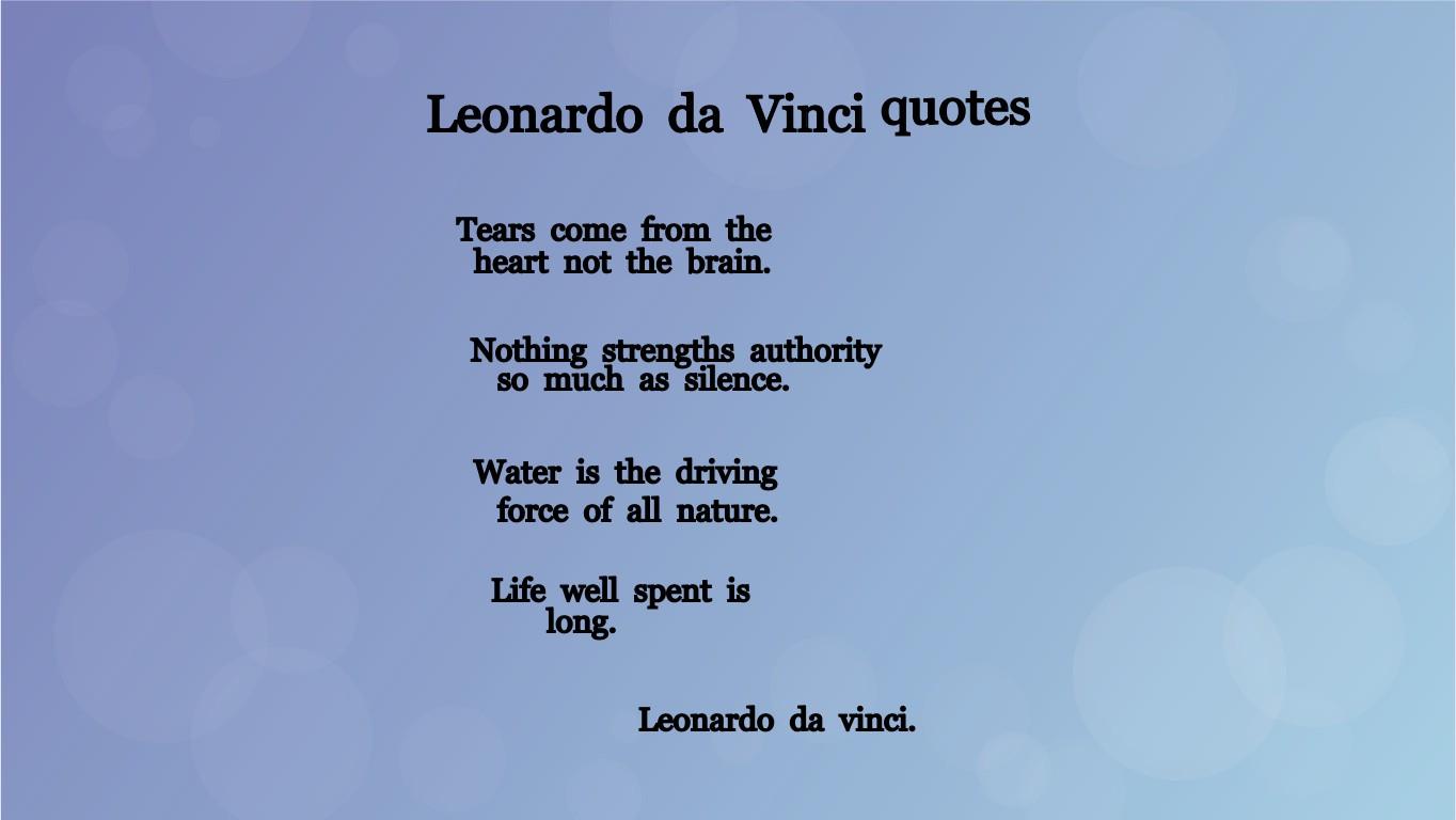 Leonardo da vinci quotes