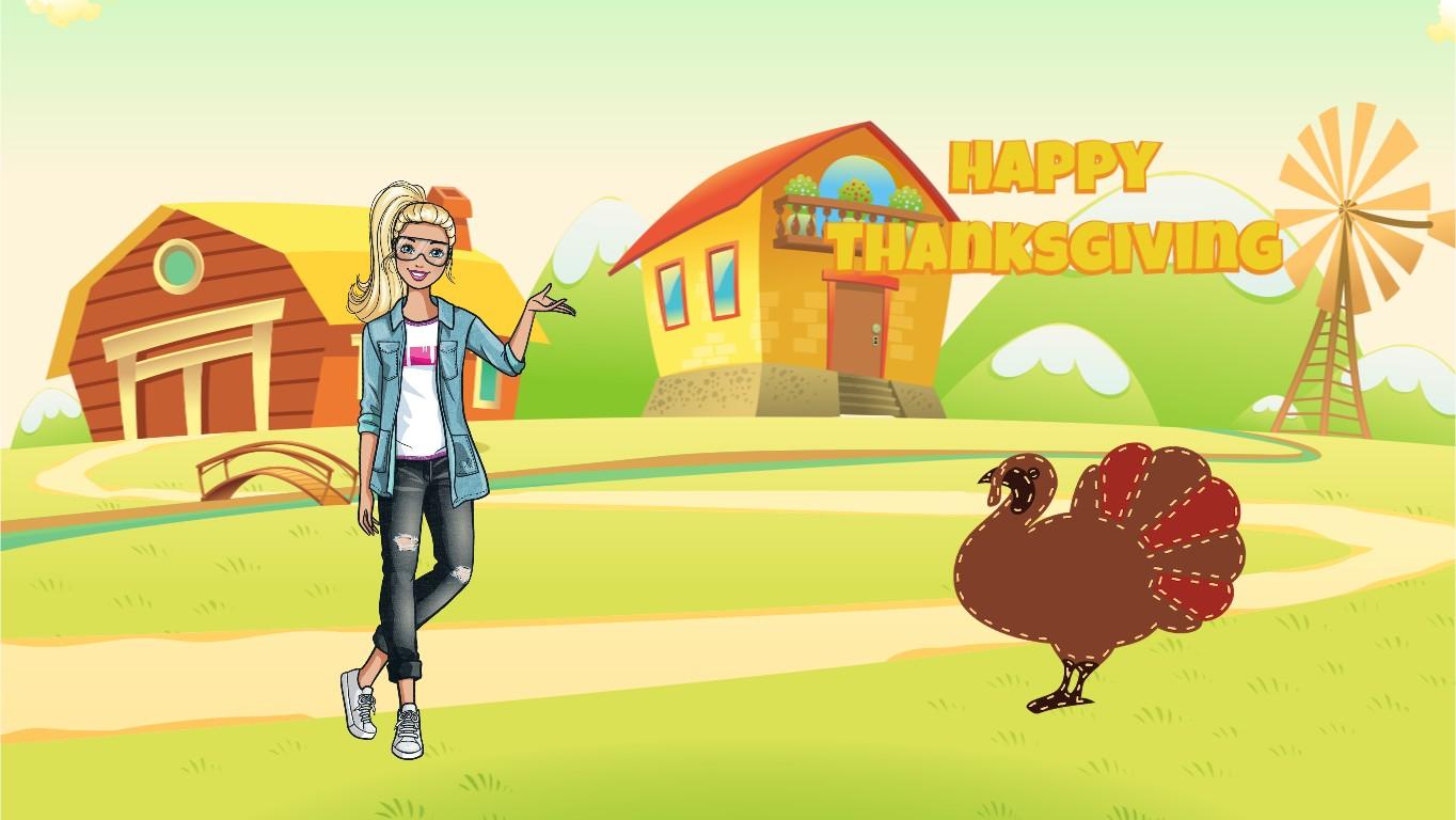 Thanksgiving Greetings From Turkey And Barbie