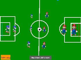 Sonic v Mario soccer