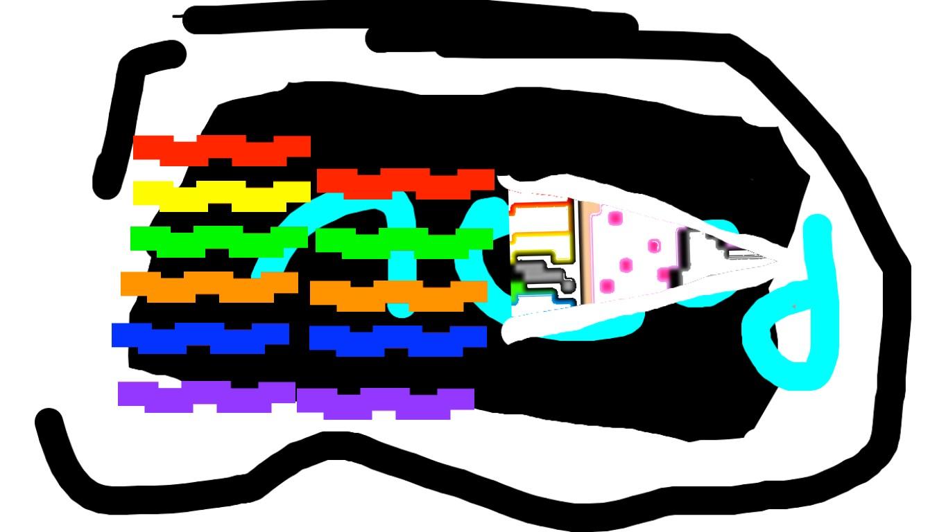 Nyan cat who is to fast he is a white spike