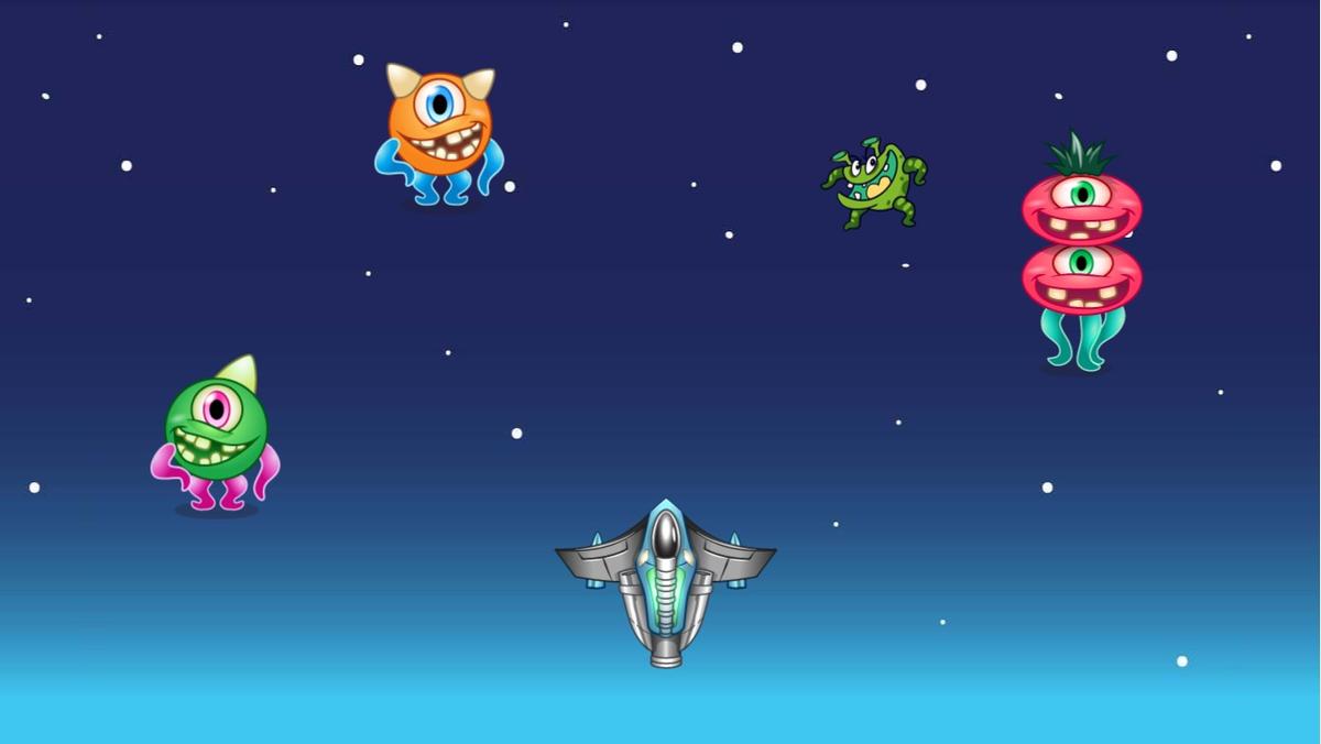 Make a Space Shooter Game (Web) neverending
