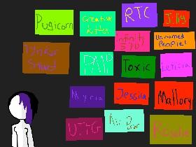 response board (new to UTFG, Creative kitten, jilly, pugicorn, The Tynker squad 2 and mallory  1