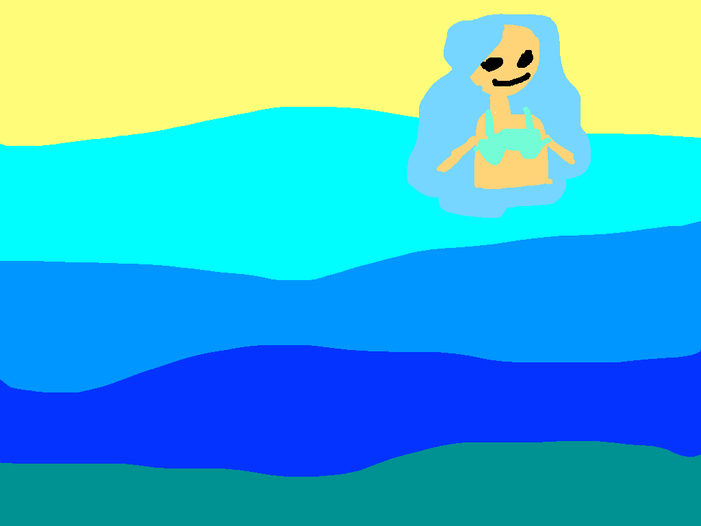 Aqua the girl in the ocean