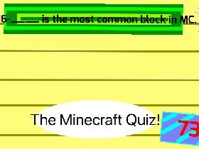 Minecraft Test & IQ evaluater. (COMPLETED!) 1