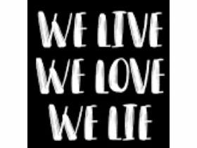 we live we love we lie