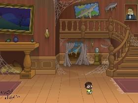 kid with sword in mansion