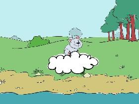 polar bear on a fluffy cloud!!!!!