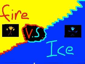 1-2 player ice vs fire NEW 1