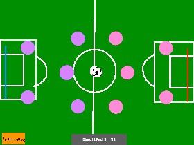 2 player soccer game Pink vs Purple 1 1
