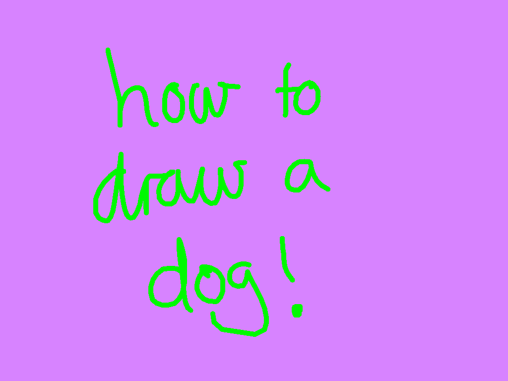 How to draw a dog!