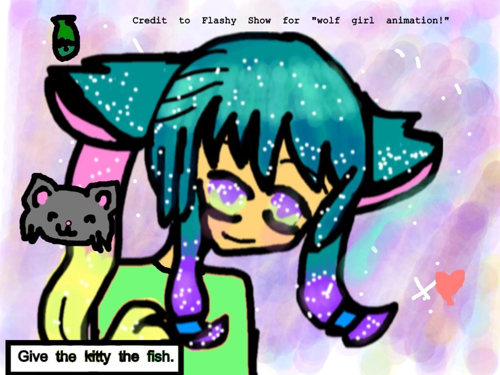 wolf girl animation! remix feed kitty