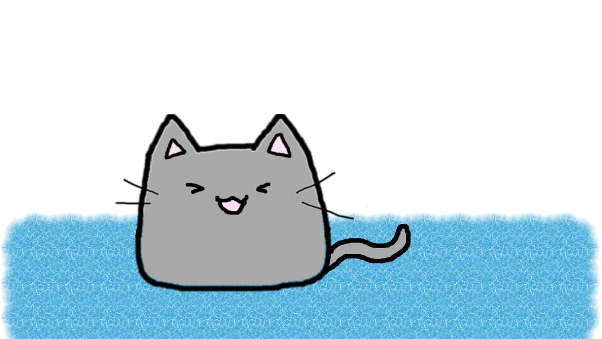 Drowning Pusheen Cat Drawing Meme