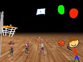 Bob and freinds play basketball 