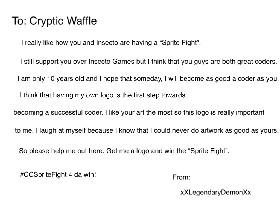 Letter to Cryptic Waffle
