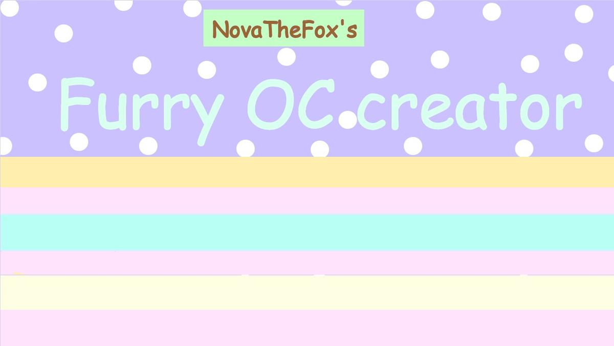 Furry OC Creator!! (do not remix pls!)