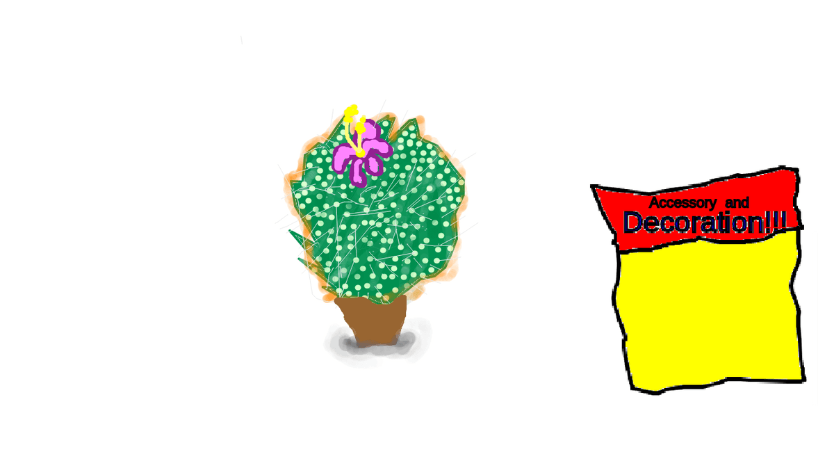 Cactus decorating girl!