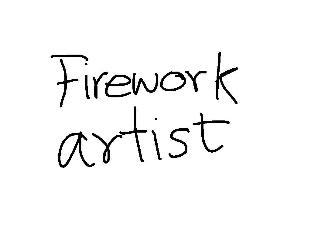 Firework artist