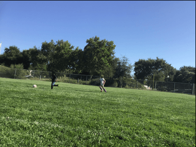 soccer ball run