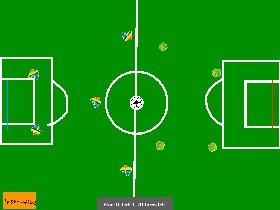 Soccer for Two Players with Butterflys and Clovers