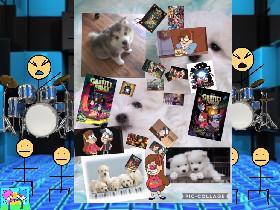 gravity falls and pupies sing and  plays we will rock you 