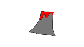 How to draw a volcano