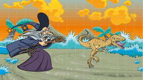 Wizard vs Dinosaur