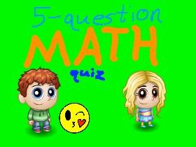 5-question Math Quiz