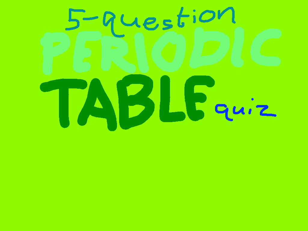 5-question Periodic Table Quiz