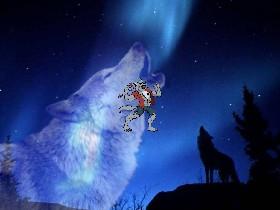 wolves howling to the moon
