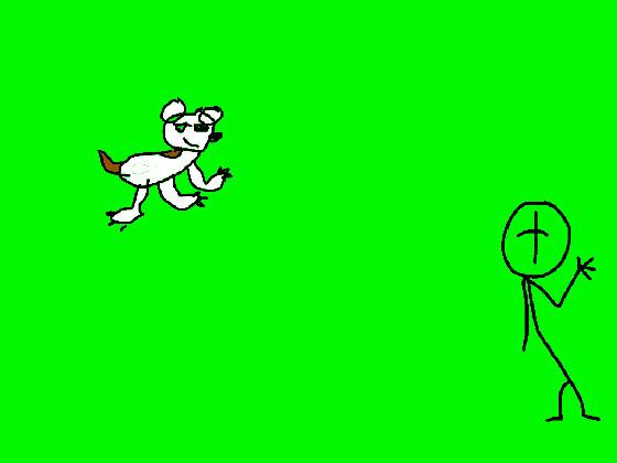 dog chasing man animashion