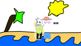 Dress up Asriel for a day at the beach!