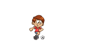 Boy playing soccer