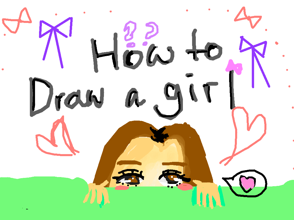 How to draw girl and a dog