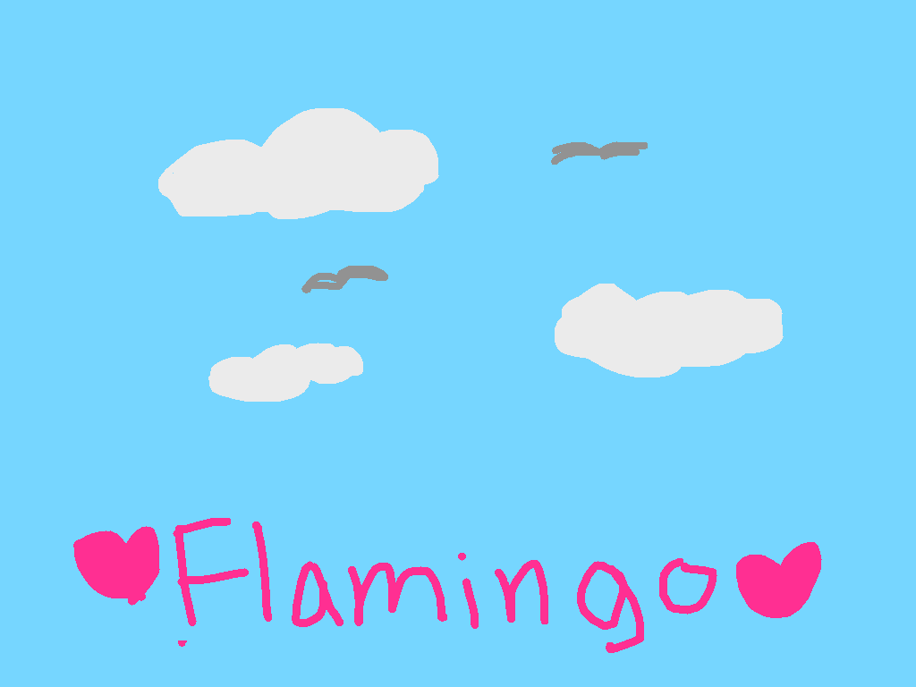 flamingo drawings<3