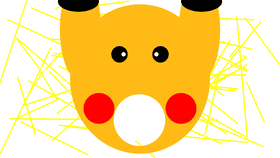 Week 3: Draw in 20 Blocks: Surprised Shiny Pikachu