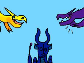 blue dancing! (dragon animation 3). 1
