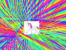 Unicorn with rainbows 1