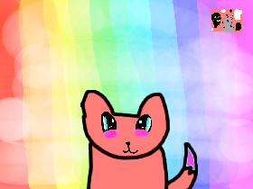 Rainbow fox animation by sunset star 1