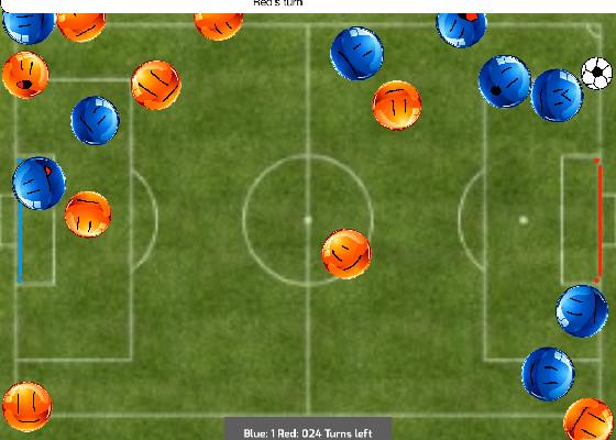 blue vs red soccer
